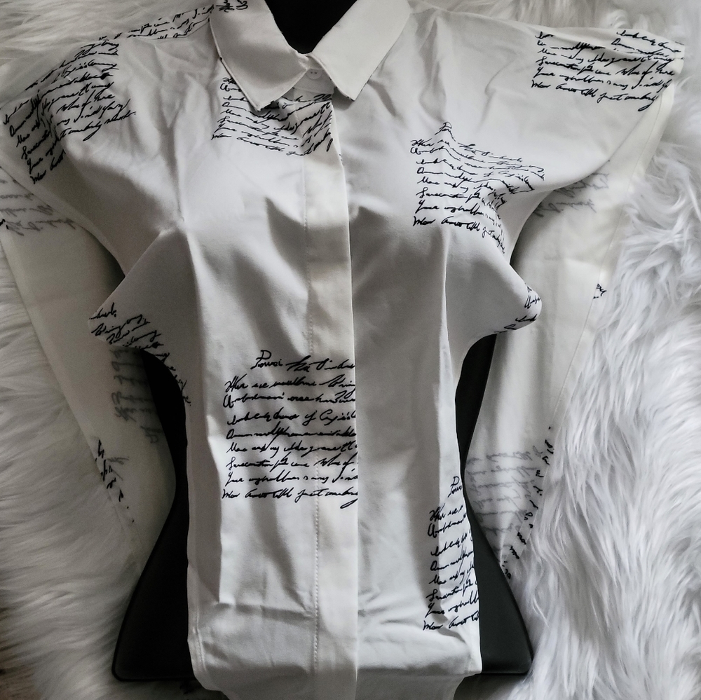 Script Vest Blouse - Picture 6 of 6